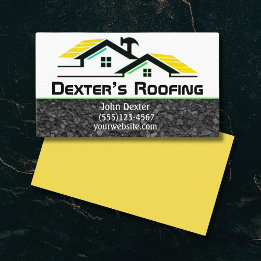 Professional Roofing Company Construction Business Card