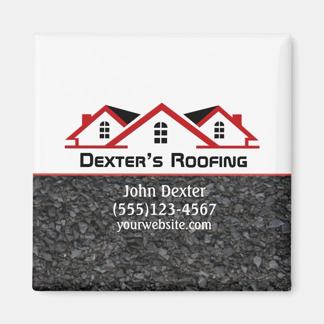 Professional Roofing Company Construction Business Magnet (Front)