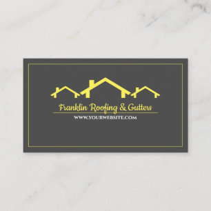 Professional Roofing & Gutters Business Card