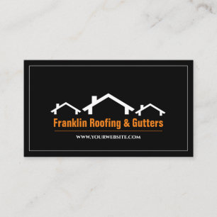 Professional Roofing & Gutters Business Card