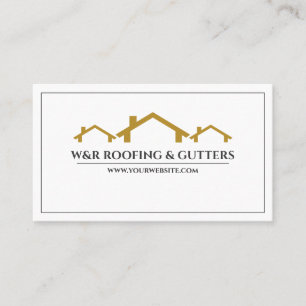 Professional Roofing & Gutters Business Card
