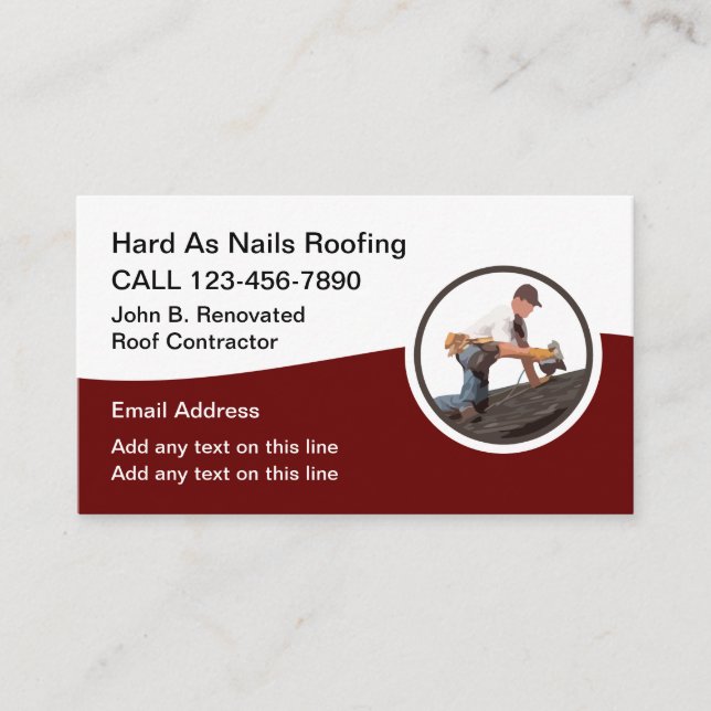 Professional Roofing New Business Cards (Front)