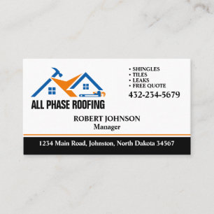 Professional Roofing Service Business Card