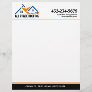 Professional Roofing Service Custom Letterhead