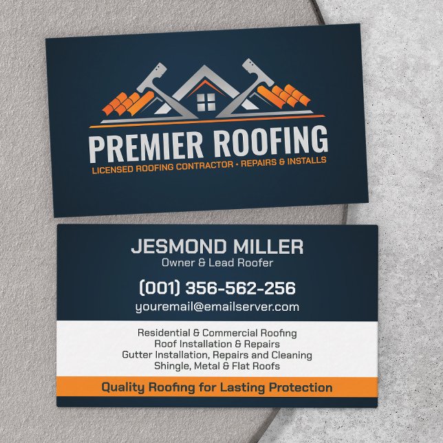 Professional Roofing Services - Roofer Business Card (Creator Uploaded)