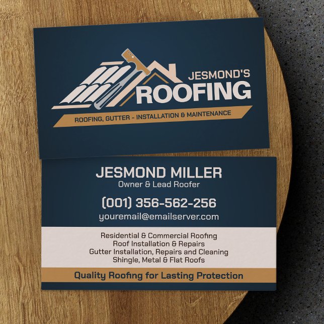 Professional Roofing Services - Roofer Business Card (Creator Uploaded)