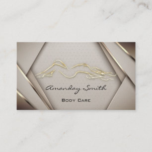 Professional Rose Body Care Logo SPA Wellness  Business Card