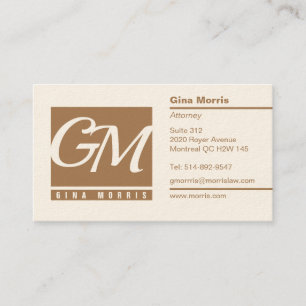 Professional’s Monogrammed Business Card