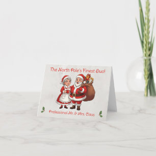 Professional Santa Business Card Greet Mrs Claus