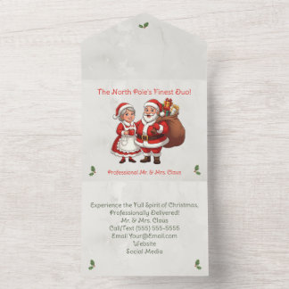 Professional Santa Business Card Mail Mr&Mrs Claus