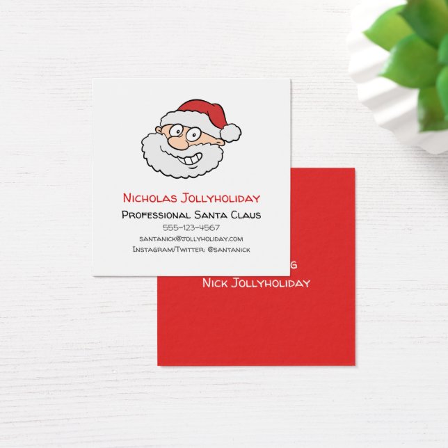Professional Santa Claus Funny Informal Cartoon (Desk)