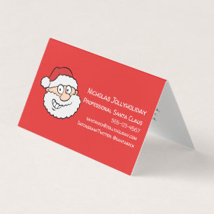 Professional Santa Claus Funny Informal Cartoon Business Card