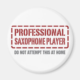 Professional Saxophone Player Magnet