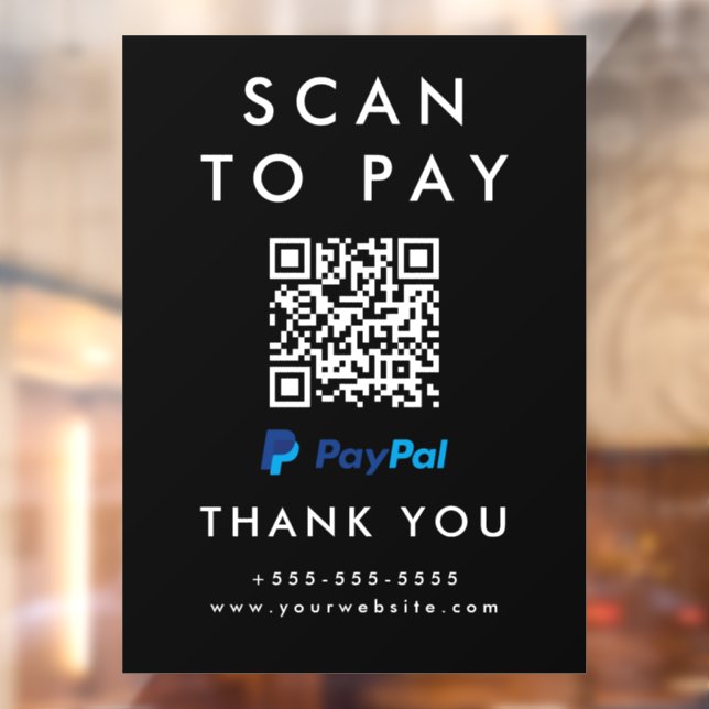 Professional Scan to Pay Paypal QR Code Black (Sheet 2)