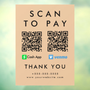 Professional Scan to Pay Venmo Cash App QR Code