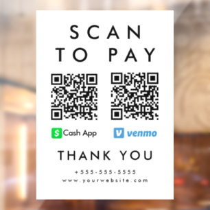 Professional Scan to Pay Venmo Cash App QR Code