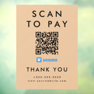 Professional Scan to Pay Venmo QR Code Rustic