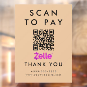 Professional Scan to Pay Zelle QR Code Rustic