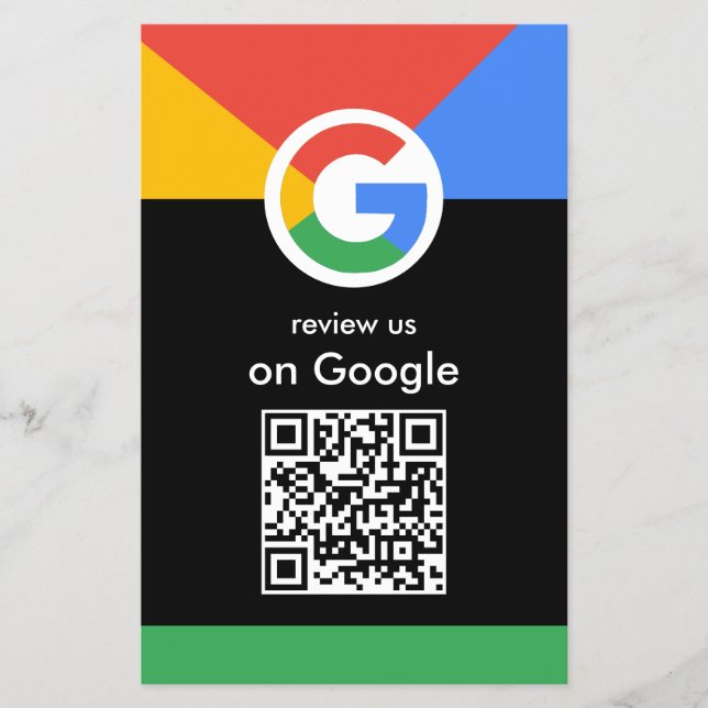 Professional Scan to Review Google QR Code Busines Flyer (Front)