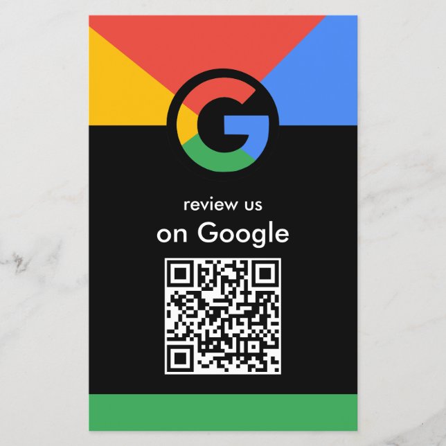 Professional Scan to Review Google QR Code Busines Flyer (Front)