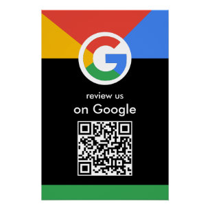 Professional Scan to Review Google QR Code Busines Poster