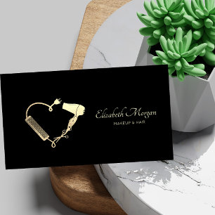 Professional Scissors Dryer Brush Black Business Card
