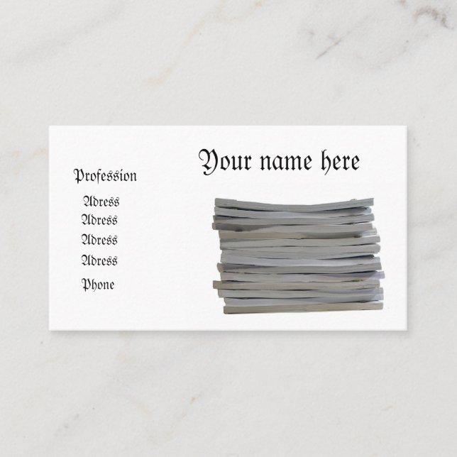 PROFESSIONAL SCREENWRITER BUSINESS CARD (Front)