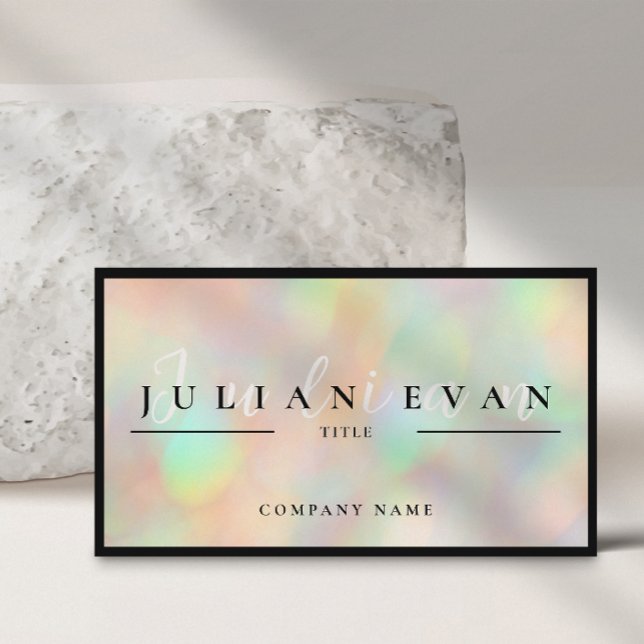 Professional Script Holographic Business Card (Creator Uploaded)