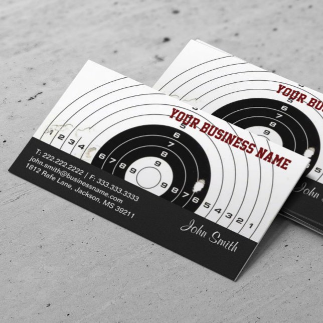 Professional Security Bodyguard Gun Dealer Business Card (Creator Uploaded)
