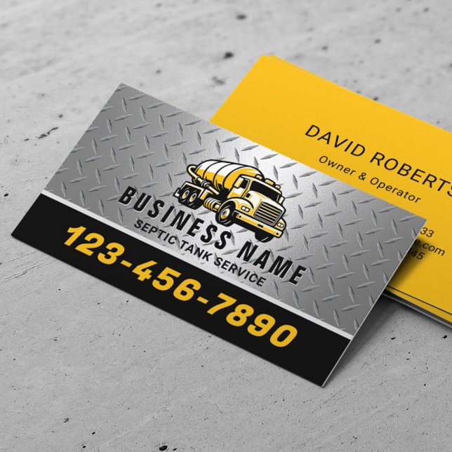 Professional Septic & Pumping Service Business Card (Creator Uploaded)