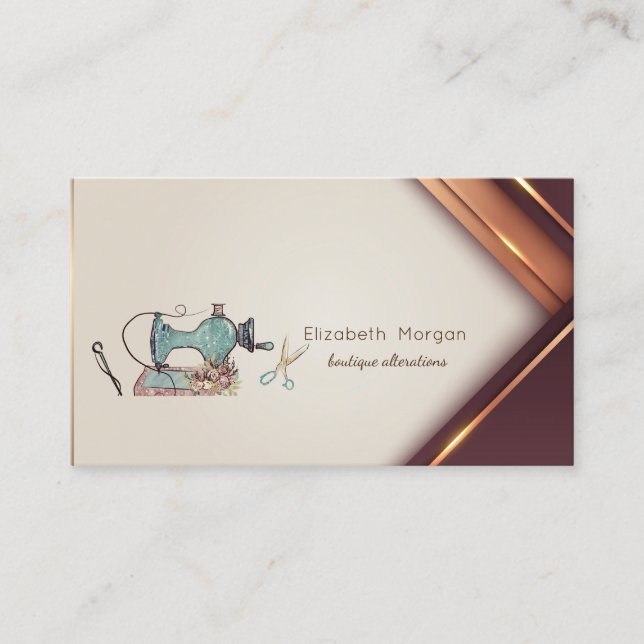 Professional Sewing Machine Scissors Needle Business Card (Front)