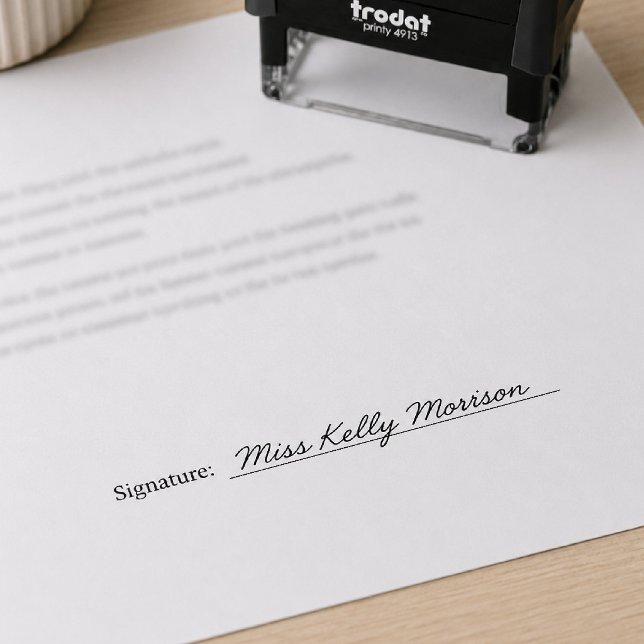 Professional Signature Name Business  Self-inking Stamp (Creator Uploaded)