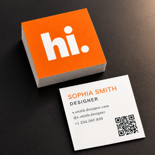 Professional Signature UV Gloss Square Business Card