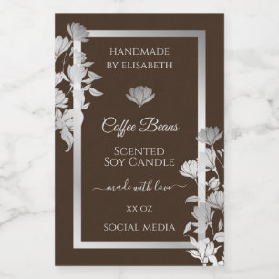 Professional Silver and Brown Packaging Labels &