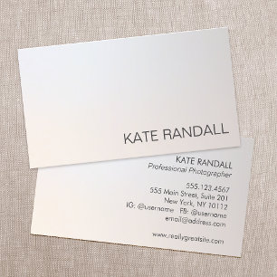 Professional Silver Gradient Minimalistic Modern Business Card
