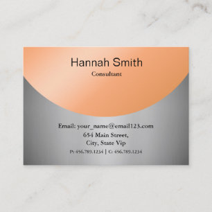 Professional Silver & Grey  Metal Elegant Modern Business Card