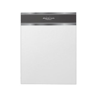 Professional Silver Metallic Monogram Note Paper