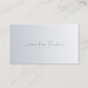 Professional Silver Template Elegant Modern Trendy Business Card