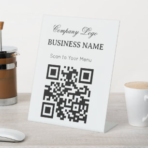 Professional simple 8" x 10" Restaurant Business Pedestal Sign