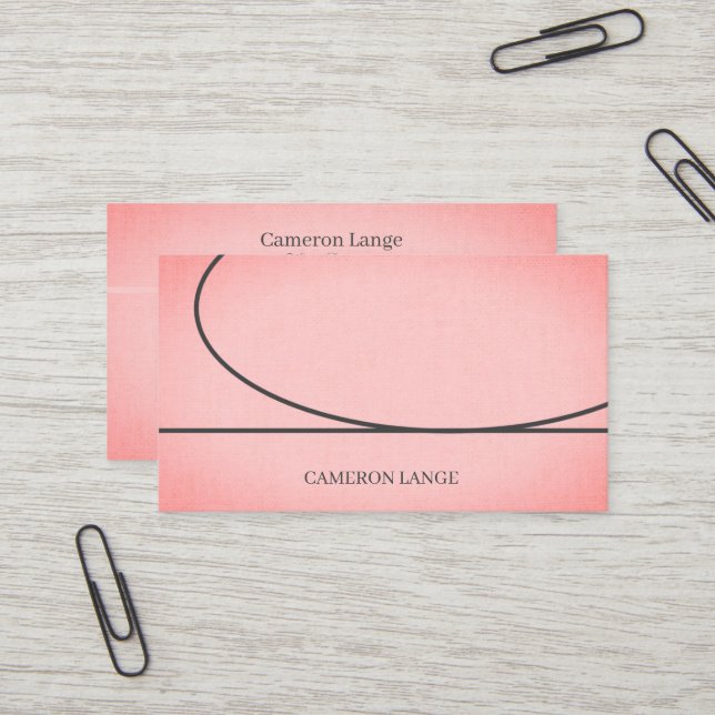 Professional Simple Art, Red Modern Business Card (Front/Back In Situ)