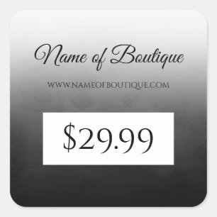 Professional Simple Black Boutique Price Tag