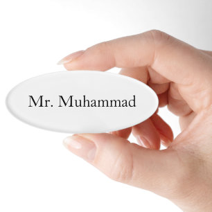 professional simple custom 3" x 1.125" Classic Pin Name Tag