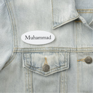 professional simple custom 3" X 1.25" OvalClassic Name Tag