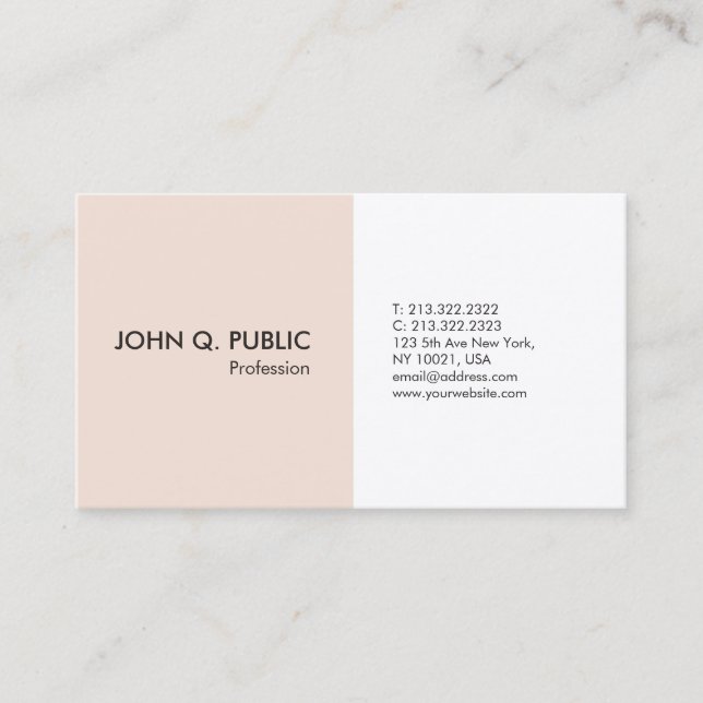 Professional Simple Elegant Modern Premium Silk Business Card (Front)