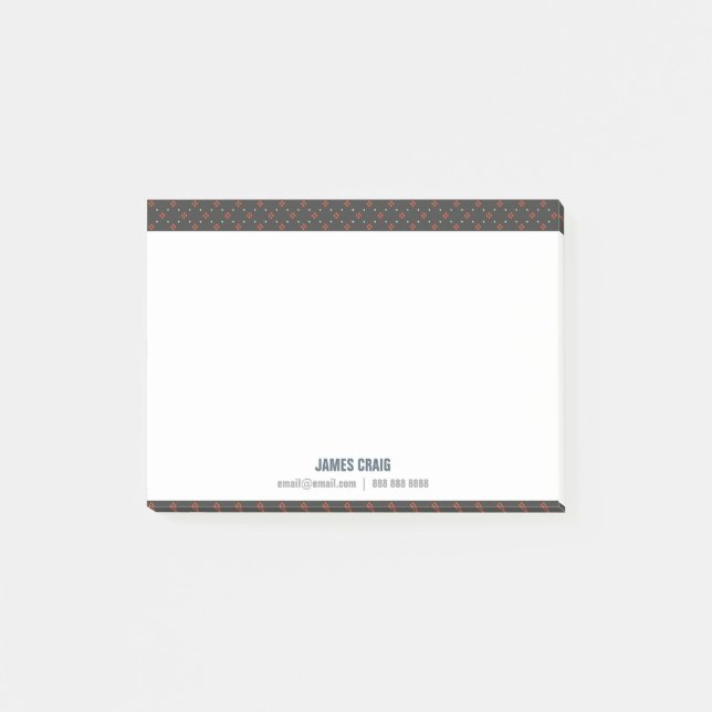 Professional Simple for Him Clean Masculine Basic Post-it Notes (Front)