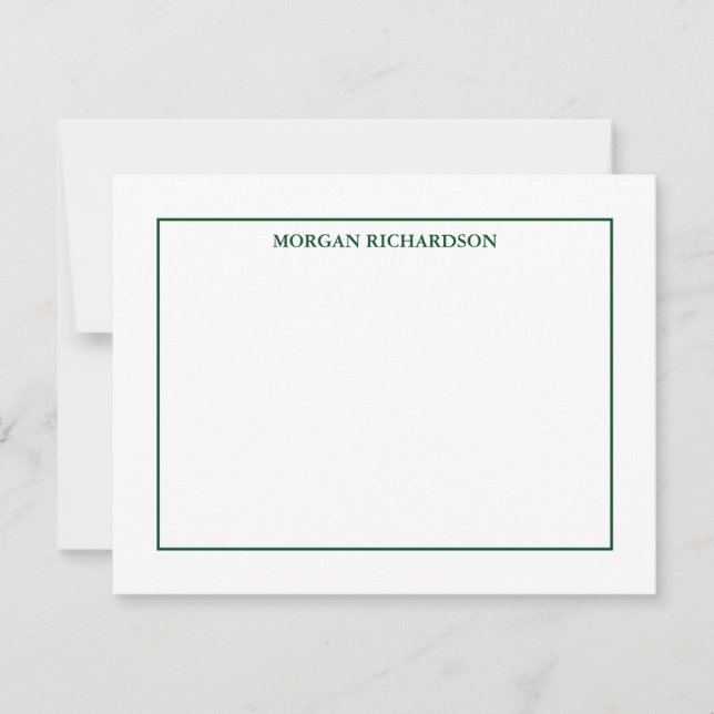 Professional Simple Hunter Green Personalised Card (Front)