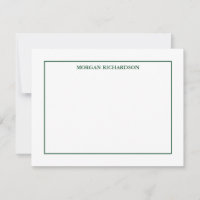 Professional Simple Hunter Green Personalised