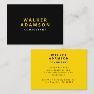 Professional Simple Luxury Gold & Black Business Card