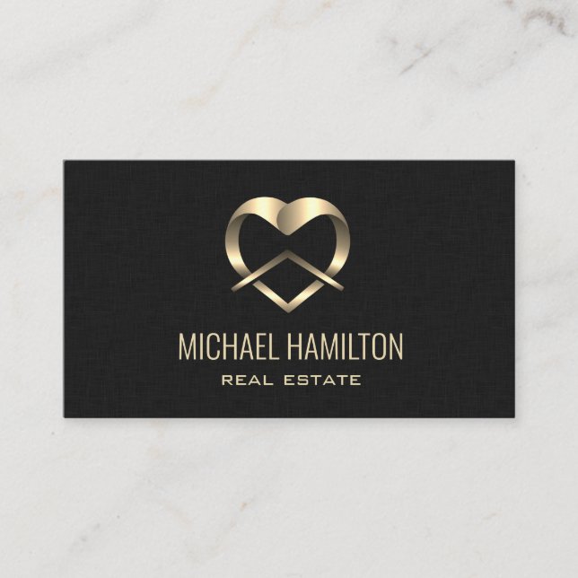 Professional simple minimalist real estate  business card (Front)