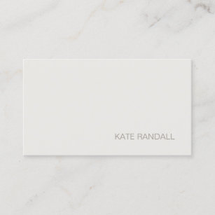 Professional Simple Minimalistic Beige White Business Card